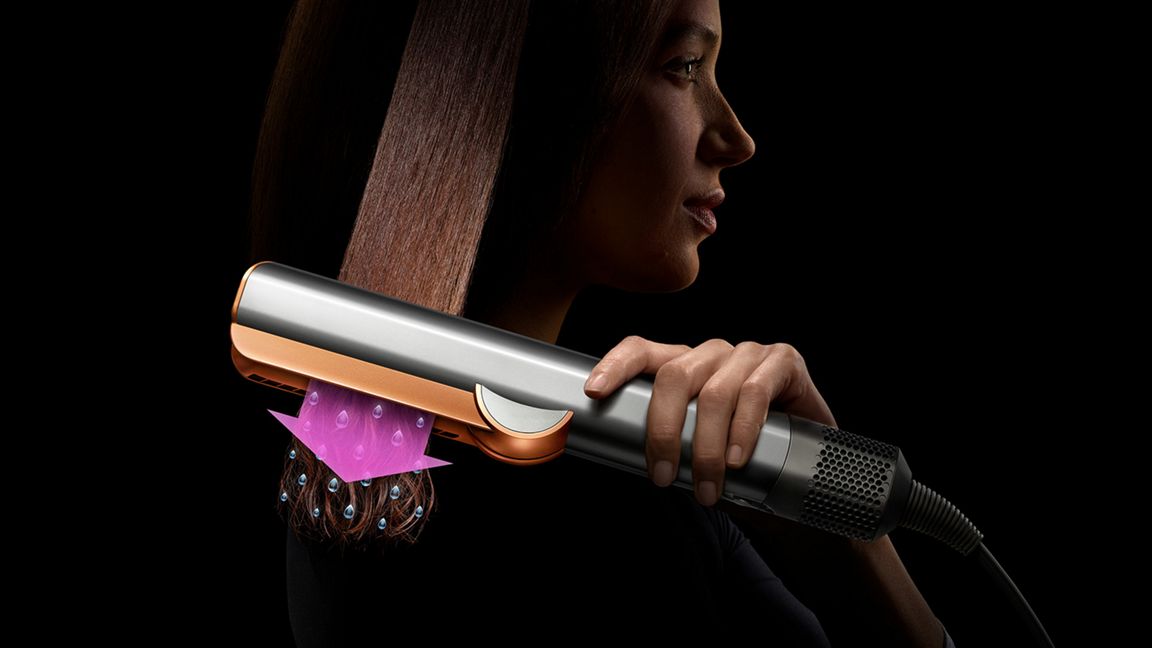 Piastra per capelli Dyson Airstrait™ nichel/rame